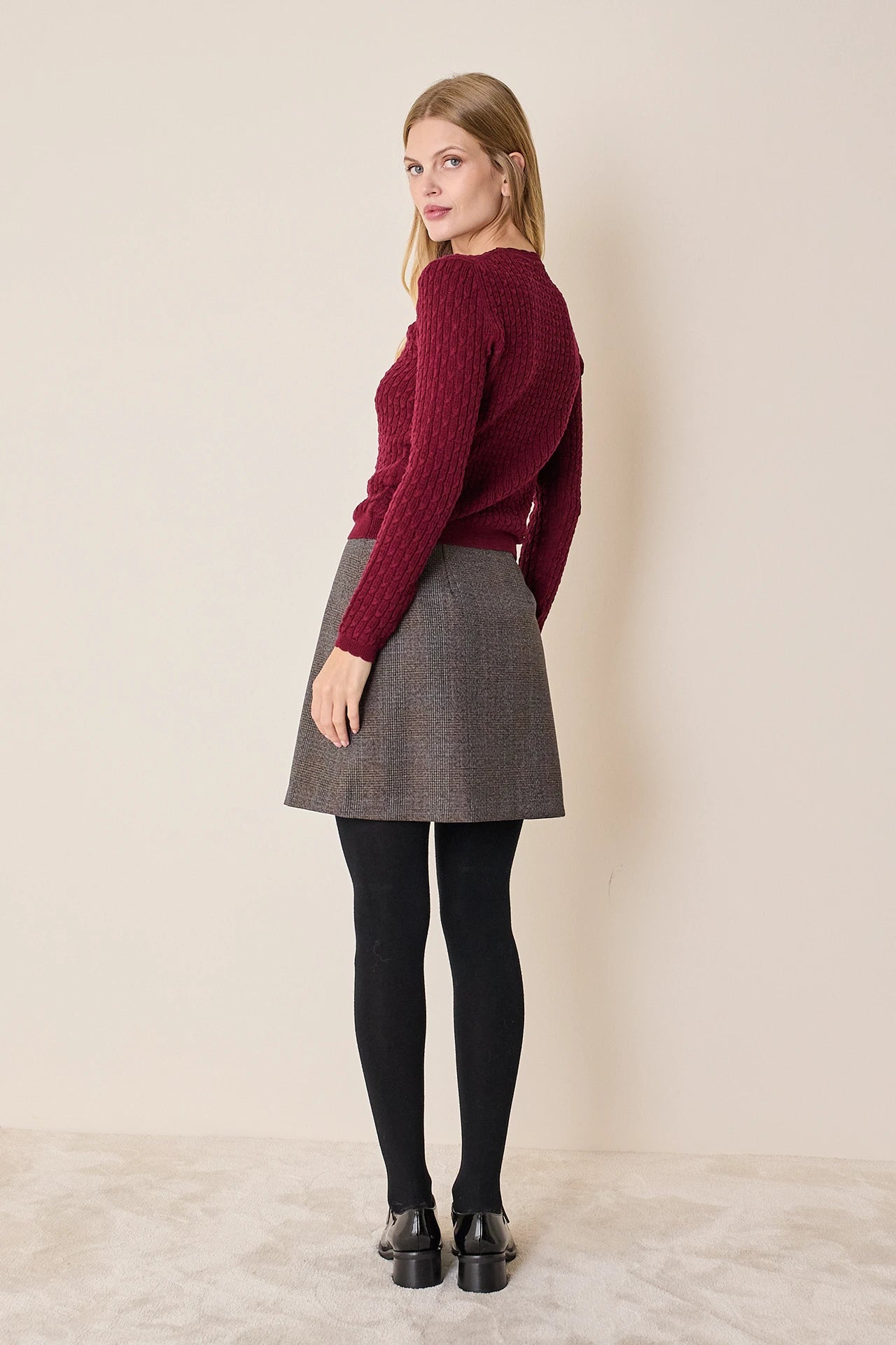 Girocollo operato in lana