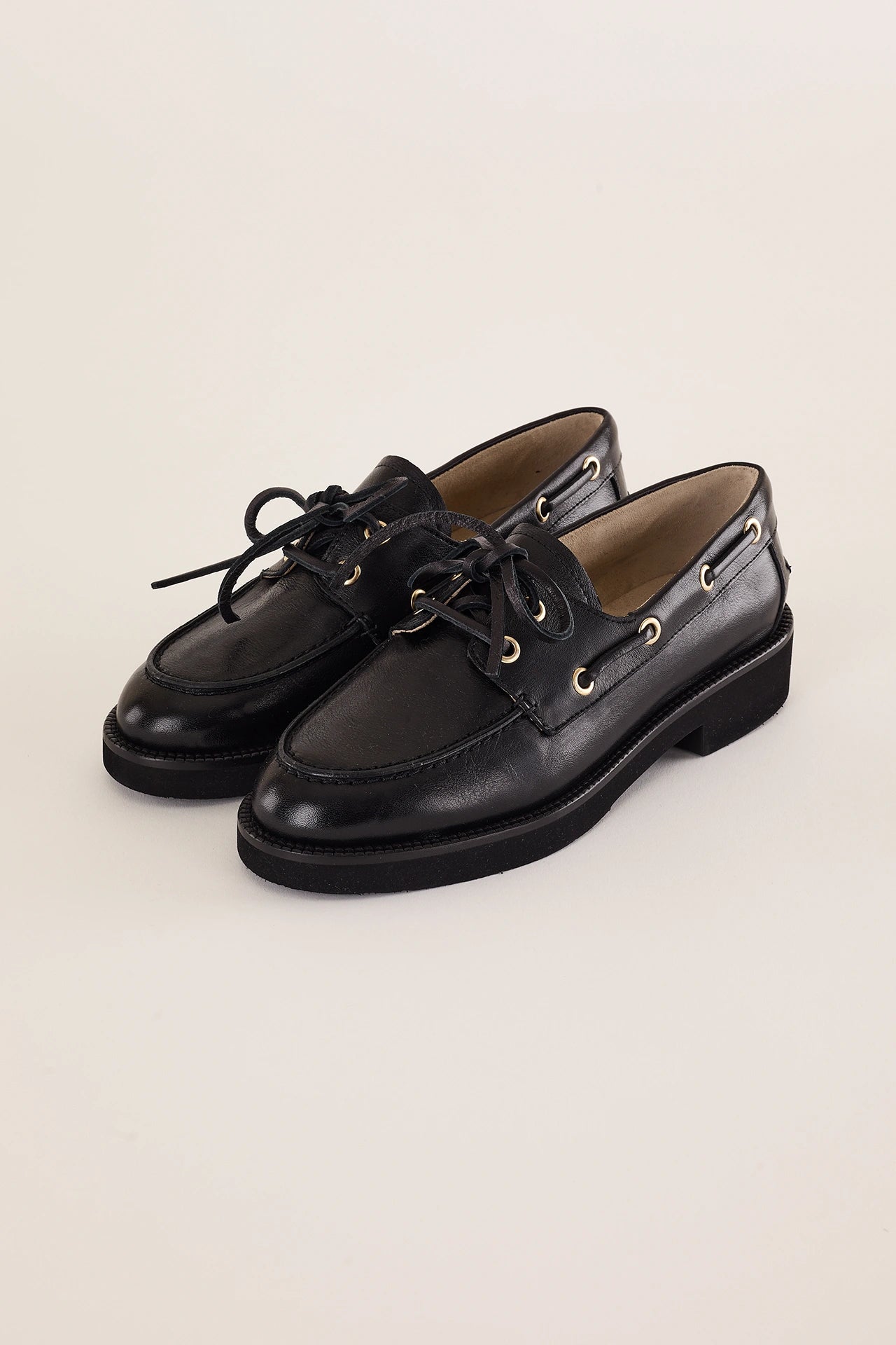 Rubber-soled boat shoes