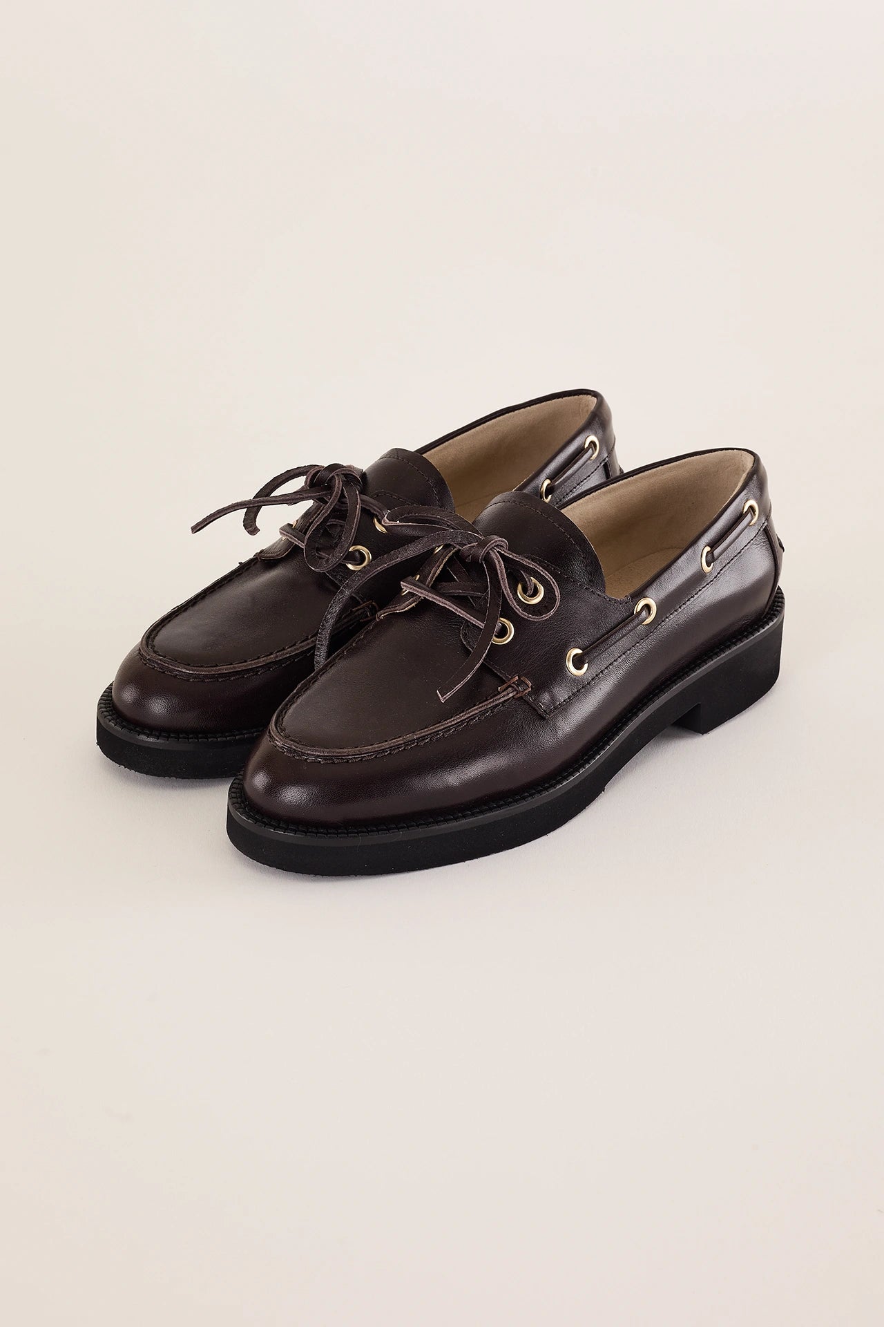 Rubber-soled boat shoes