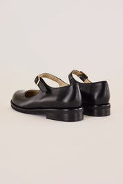 Round-toe Mary Janes with rubber sole