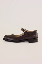 Round-toe Mary Janes with rubber sole