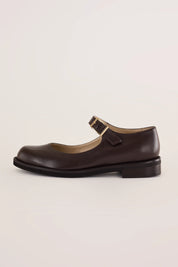 Round-toe Mary Janes with rubber sole