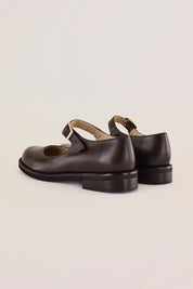 Round-toe Mary Janes with rubber sole