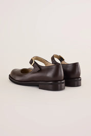 Round-toe Mary Janes with rubber sole