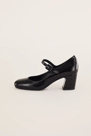 Mary Jane in vernice morbida con tacco 6 cm