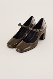 Mary Jane in vernice morbida con tacco 6 cm