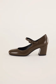 Mary Jane in vernice morbida con tacco 6 cm