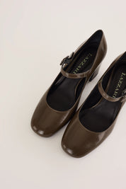 Mary Jane in vernice morbida con tacco 6 cm
