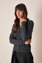 Cardigan sottile con scollo a V
