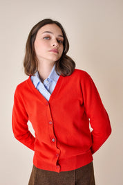 Cardigan sottile con scollo a V