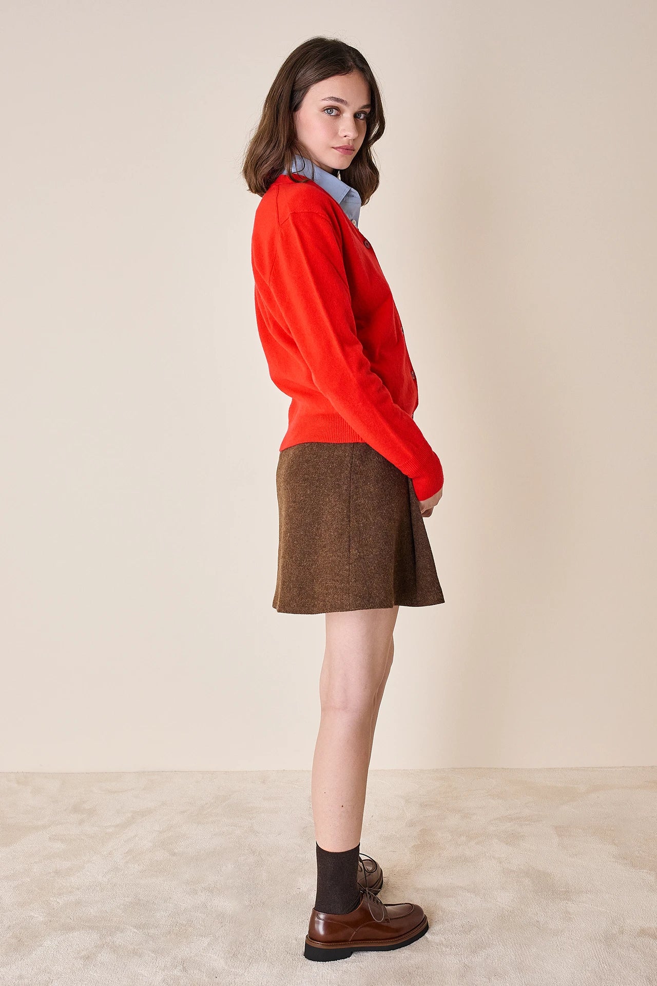 Cardigan sottile con scollo a V