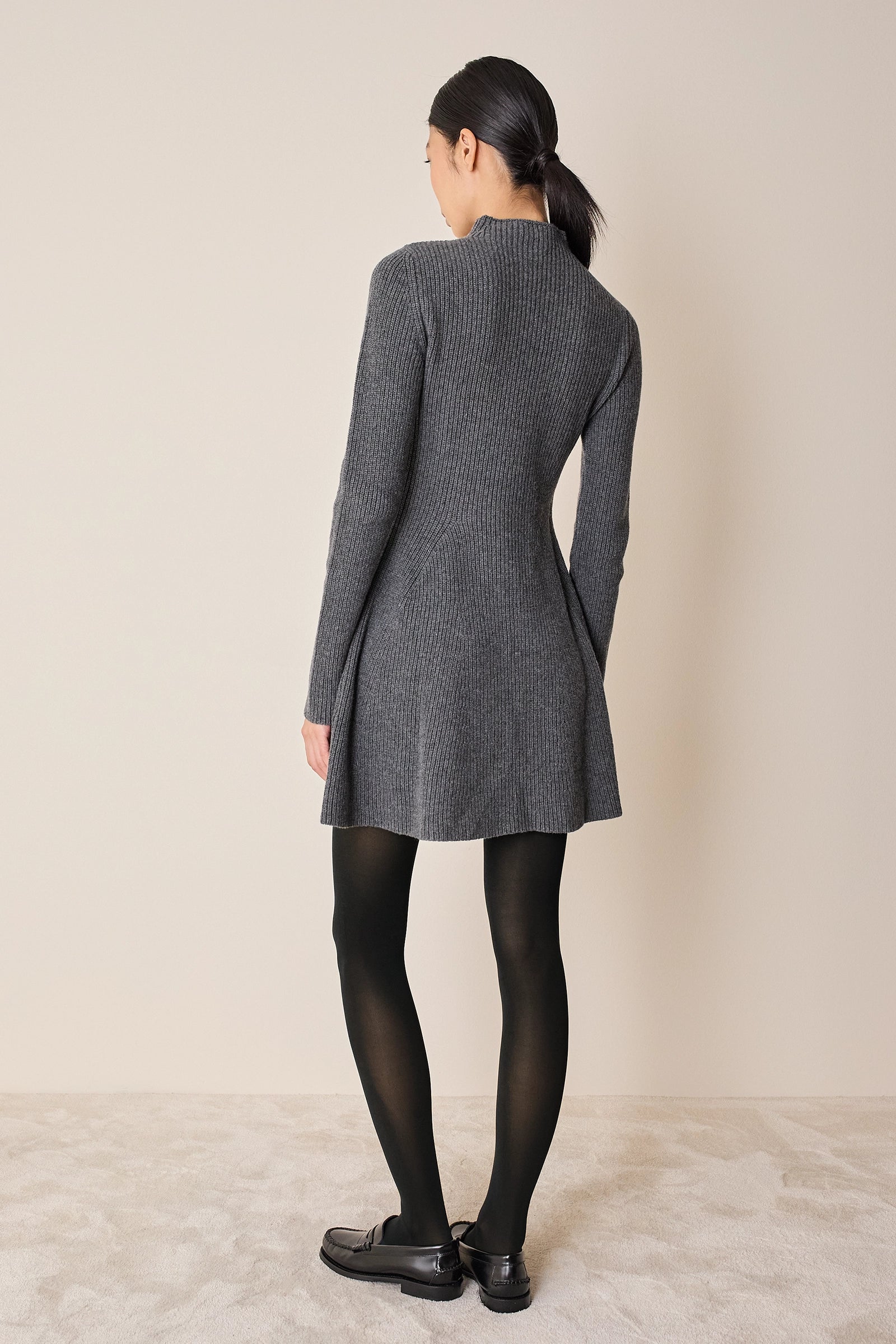 Knitted ribbed dress