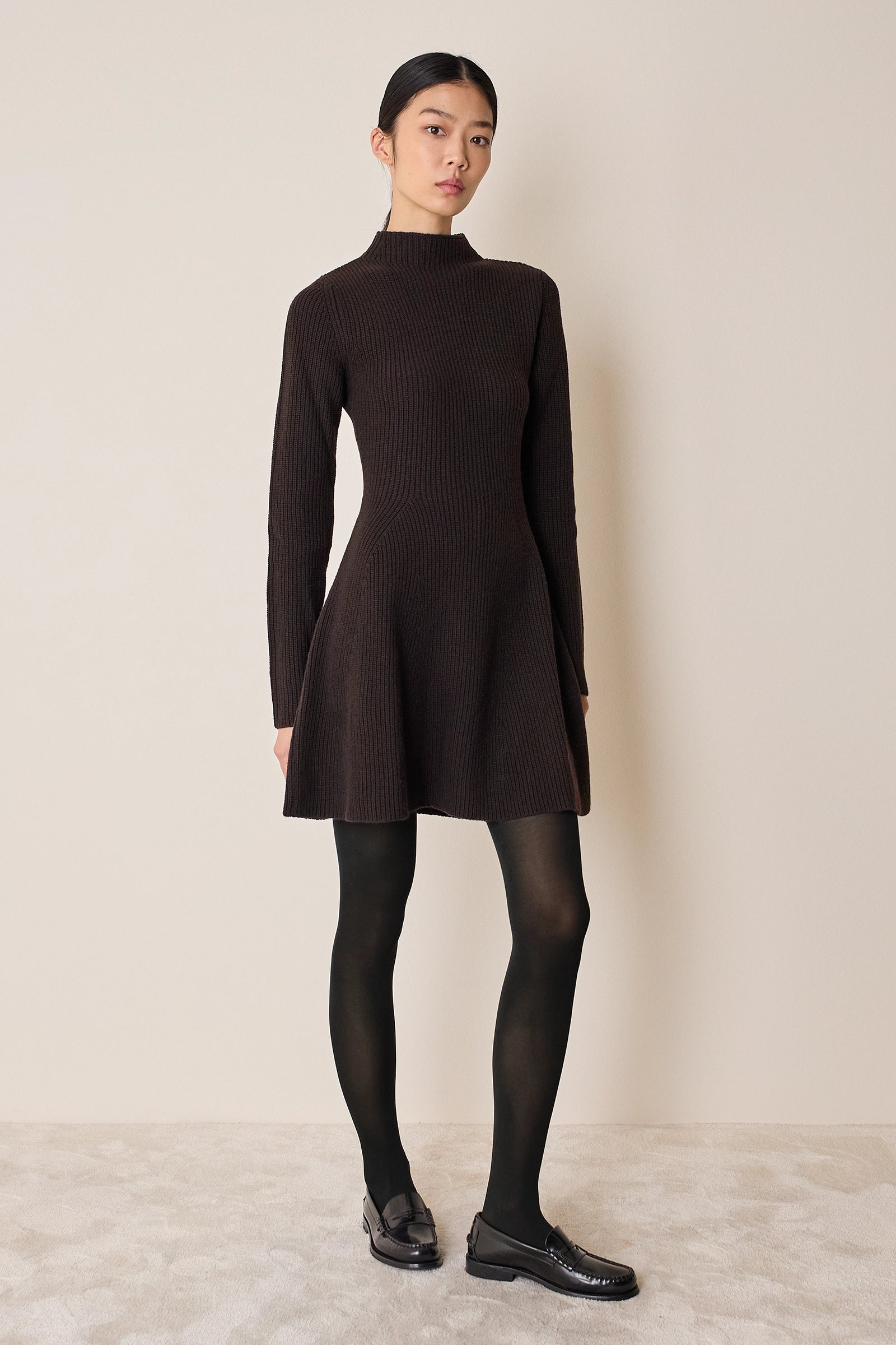 Knitted ribbed dress