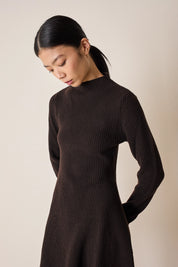 Knitted ribbed dress