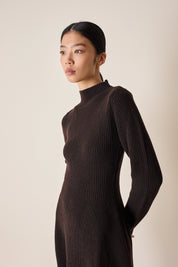 Knitted ribbed dress