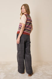 Gilet in lana jacquard