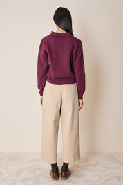 Polo a costine in lana vergine