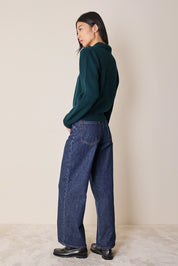 Polo a costine in lana vergine