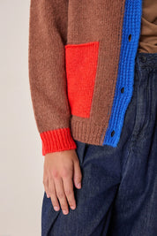 Cardigan multicolor in alpaca