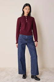 Maglia traforata con laccetto