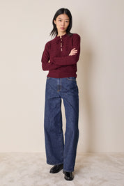 Maglia traforata con laccetto