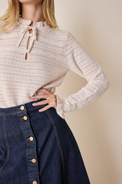 Maglia traforata con laccetto