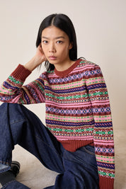 Jacquard wool sweater