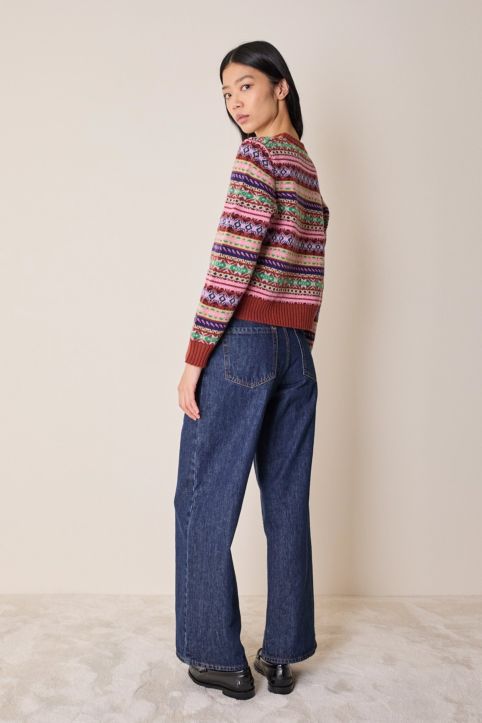 Jacquard wool sweater