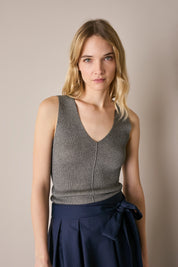 Canottiera in maglia di cotone