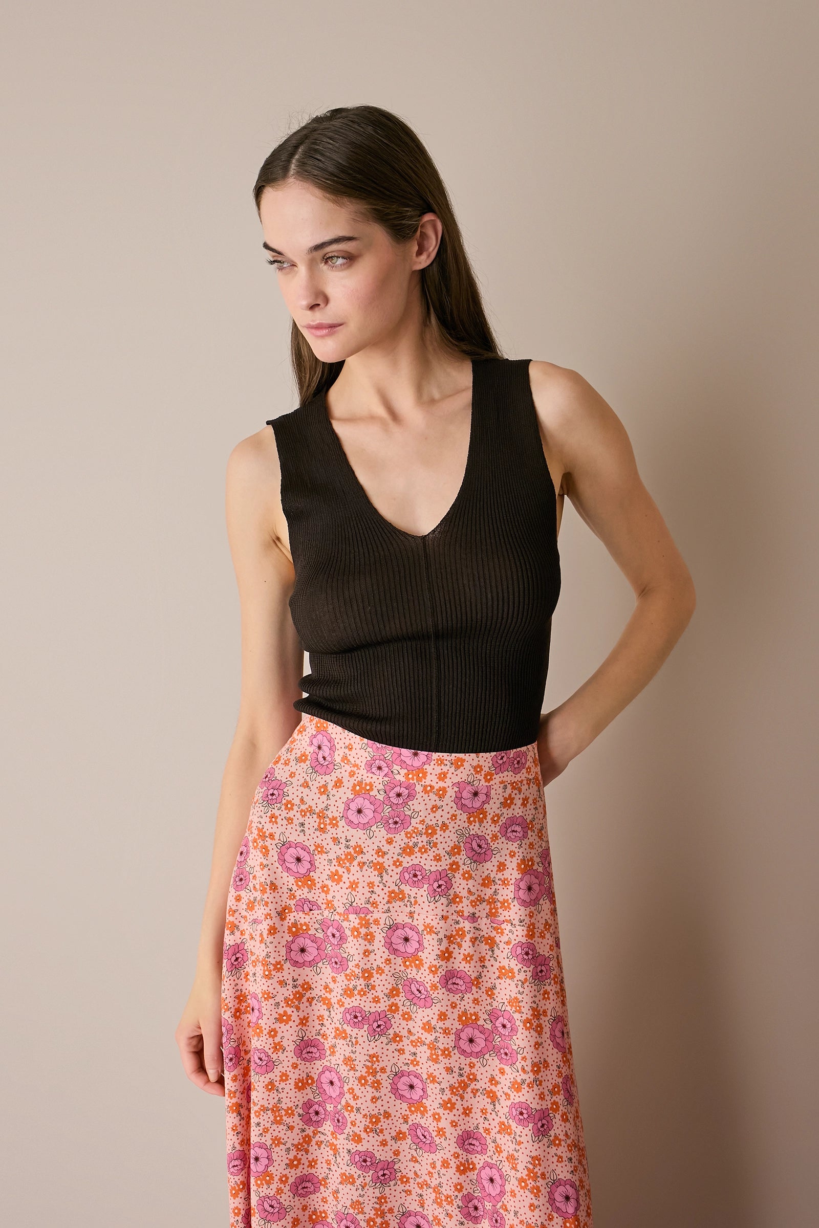 Canottiera in maglia di cotone