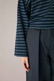 Maglia girocollo boxy a righe