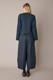 Maglia girocollo boxy a righe