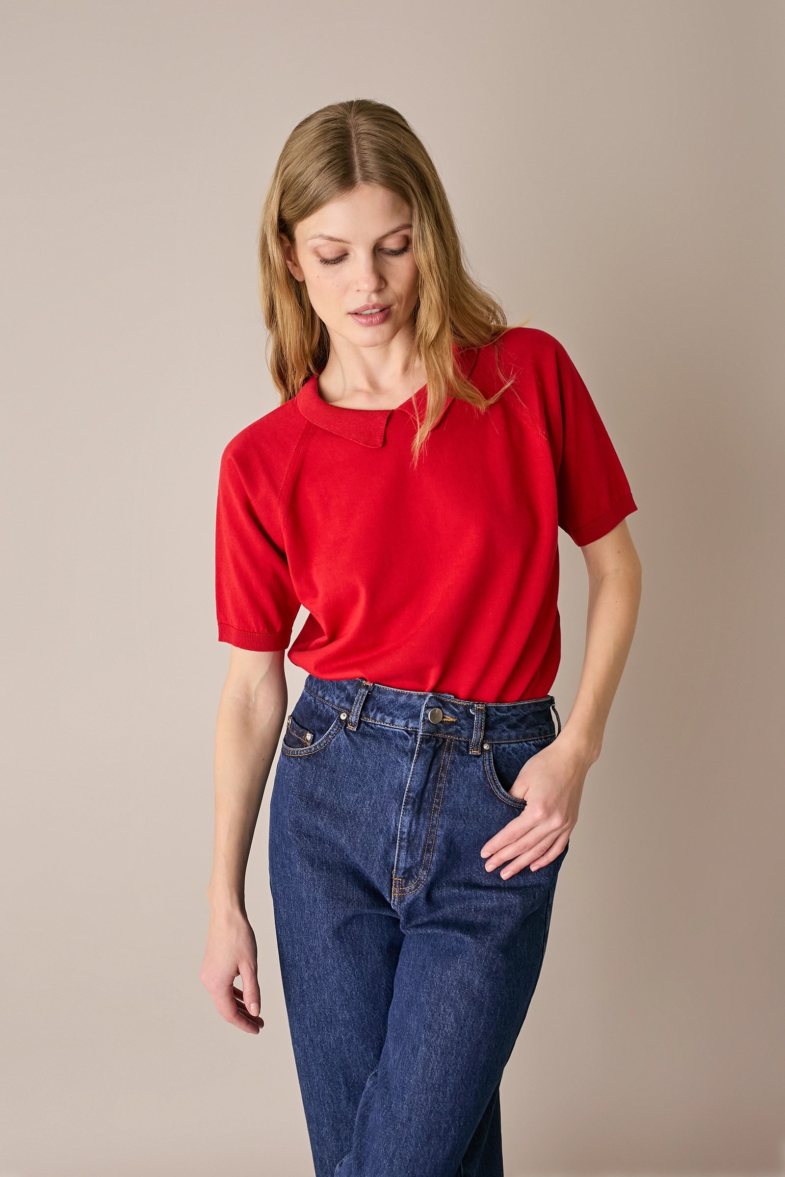 Maglia in cotone con colletto