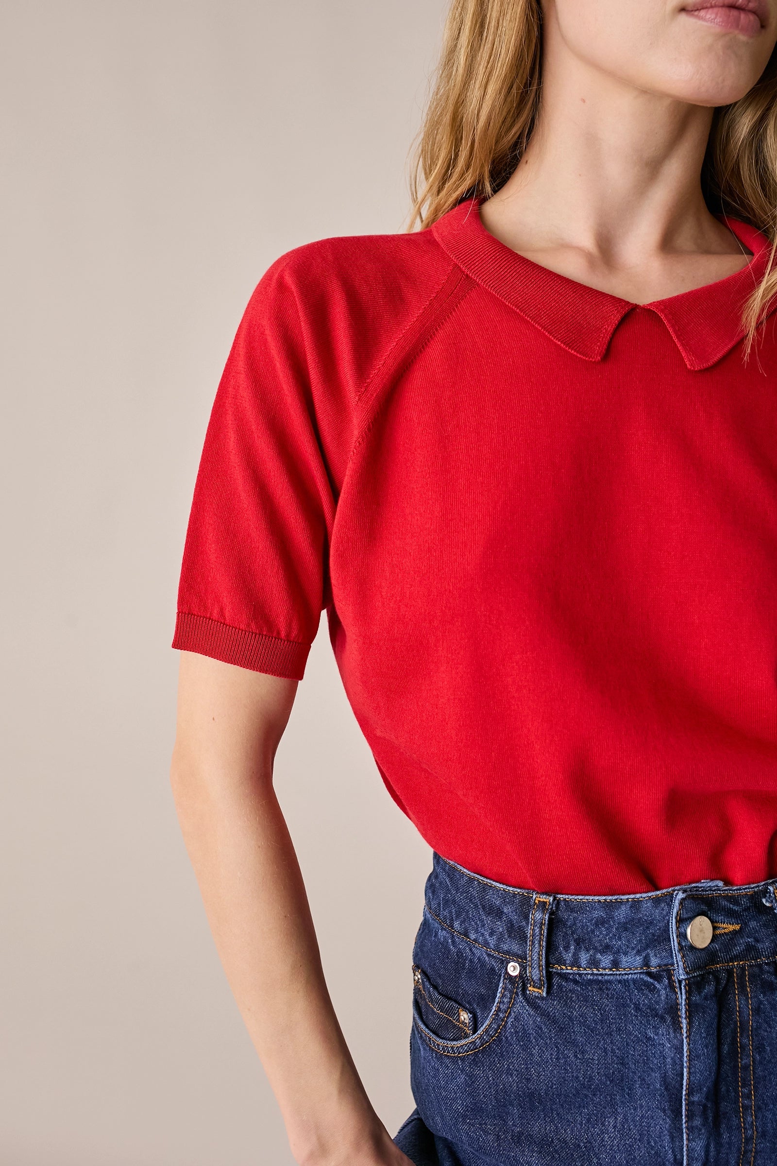 Maglia in cotone con colletto