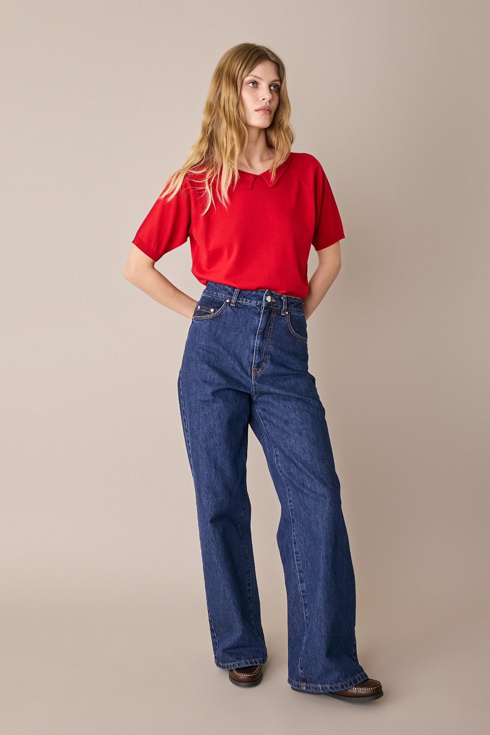 Maglia in cotone con colletto