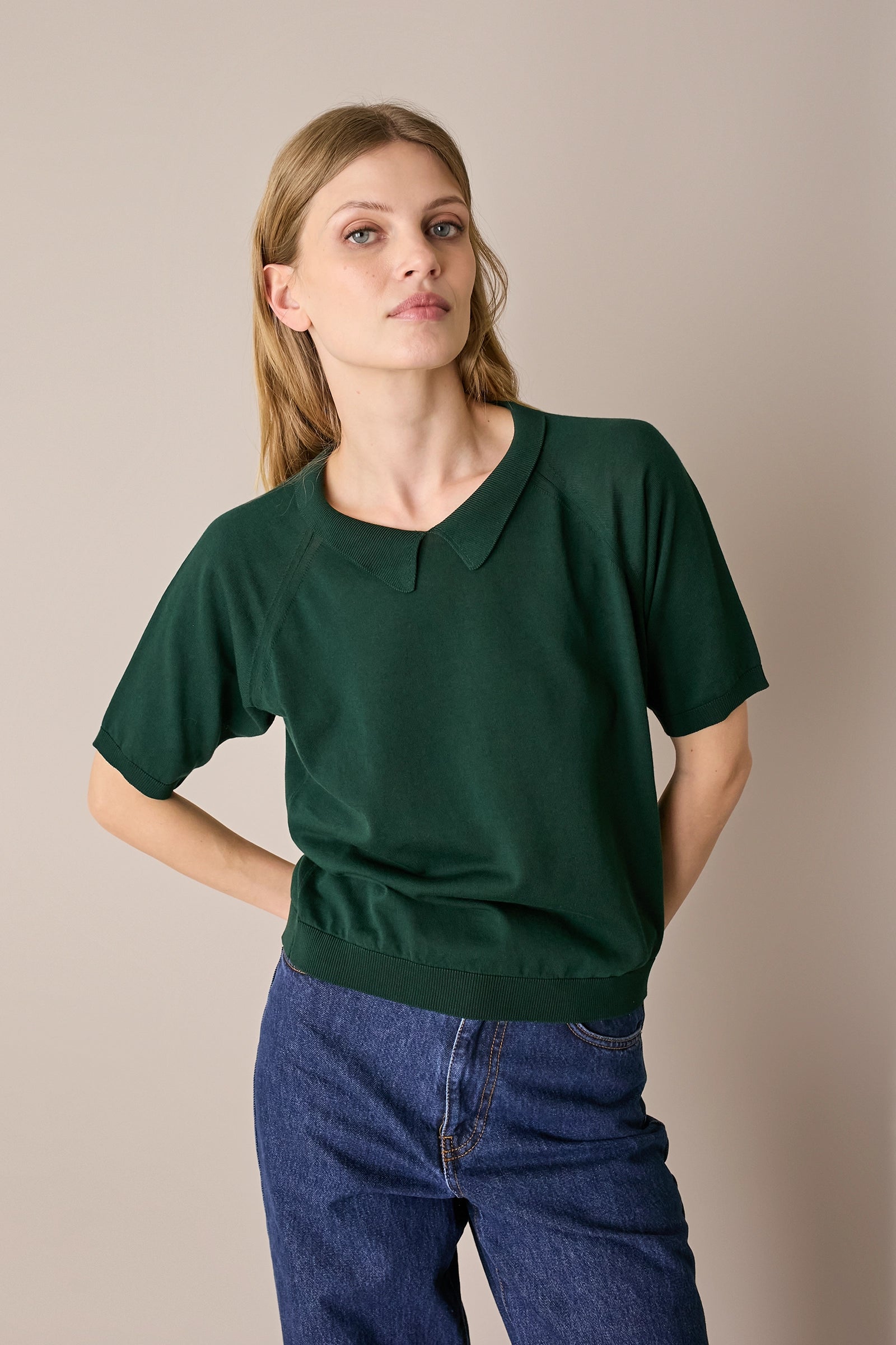 Maglia in cotone con colletto