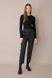 Polo a coste in filato spugnetta