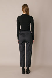 Polo a coste in filato spugnetta