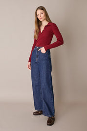 Polo a coste in filato spugnetta