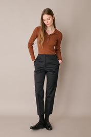 Polo a coste in filato spugnetta