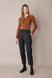 Polo a coste in filato spugnetta