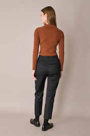 Polo a coste in filato spugnetta