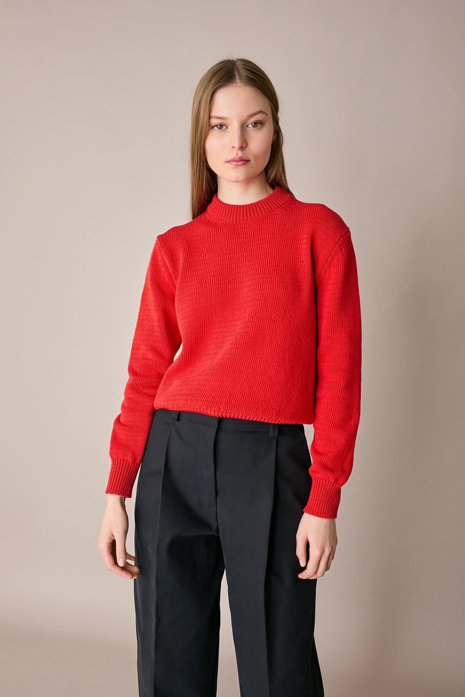 Maglia in cotone con collo spesso