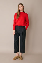 Maglia in cotone con collo spesso