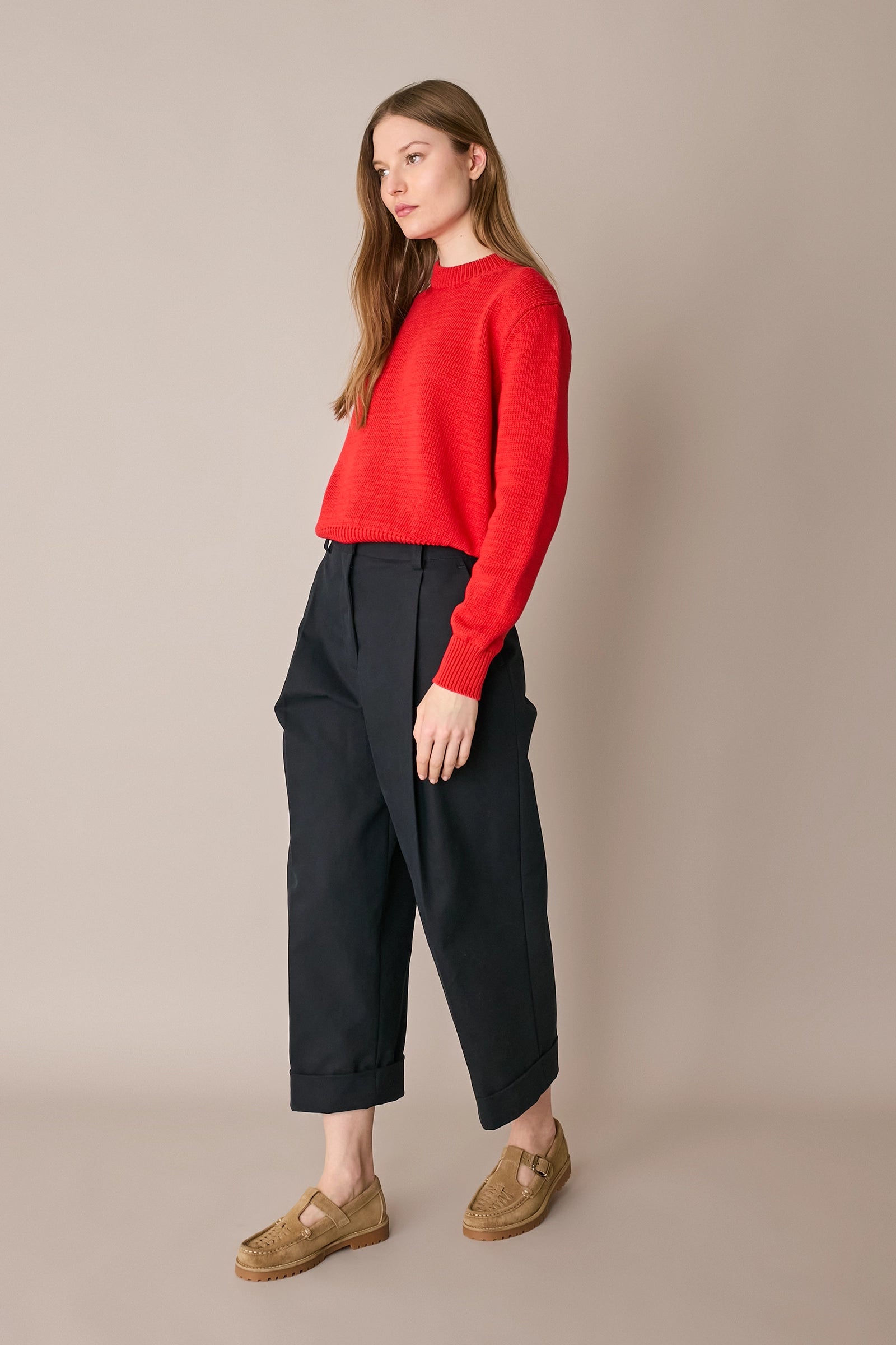 Maglia in cotone con collo spesso