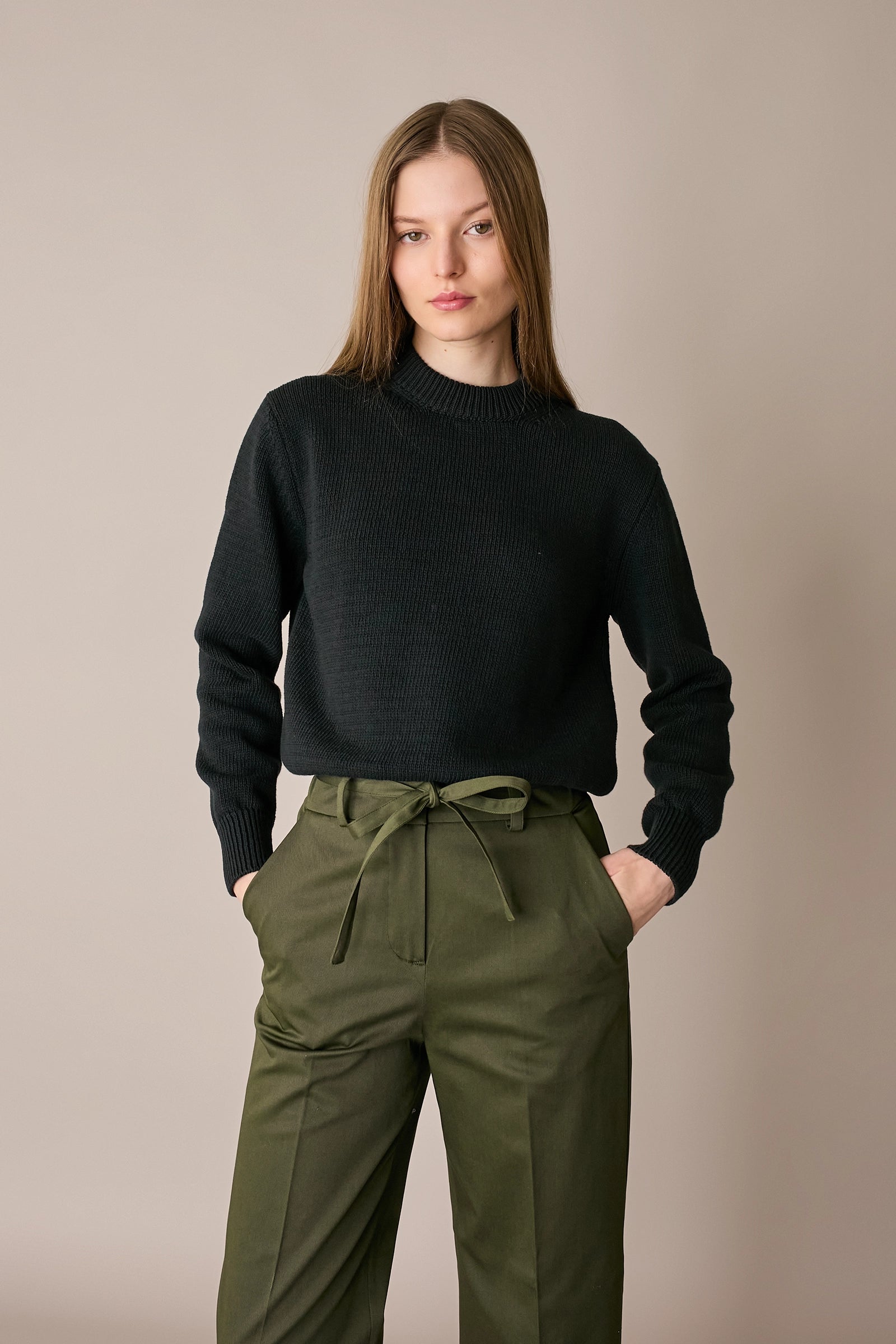 Maglia in cotone con collo spesso