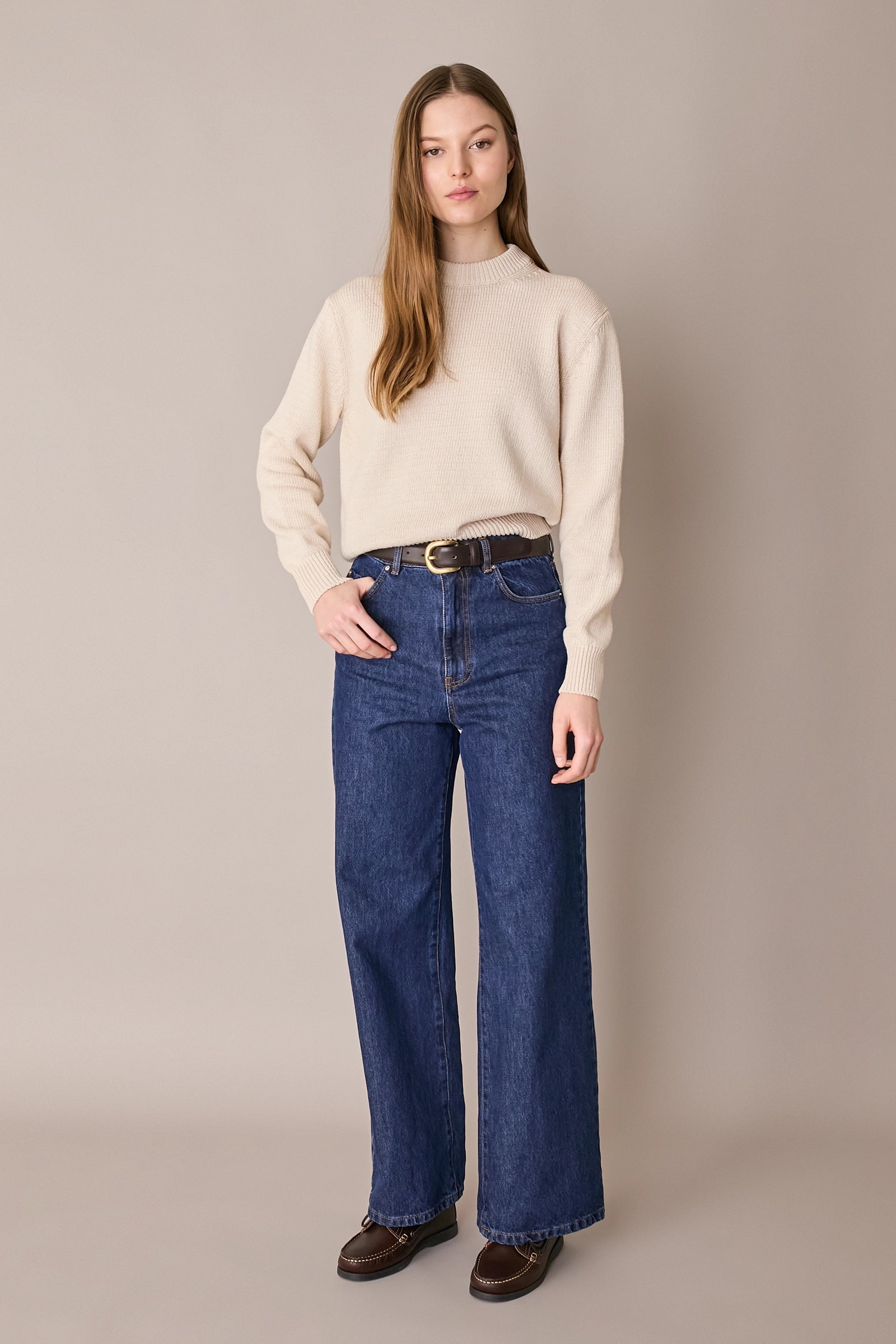 Maglia in cotone con collo spesso