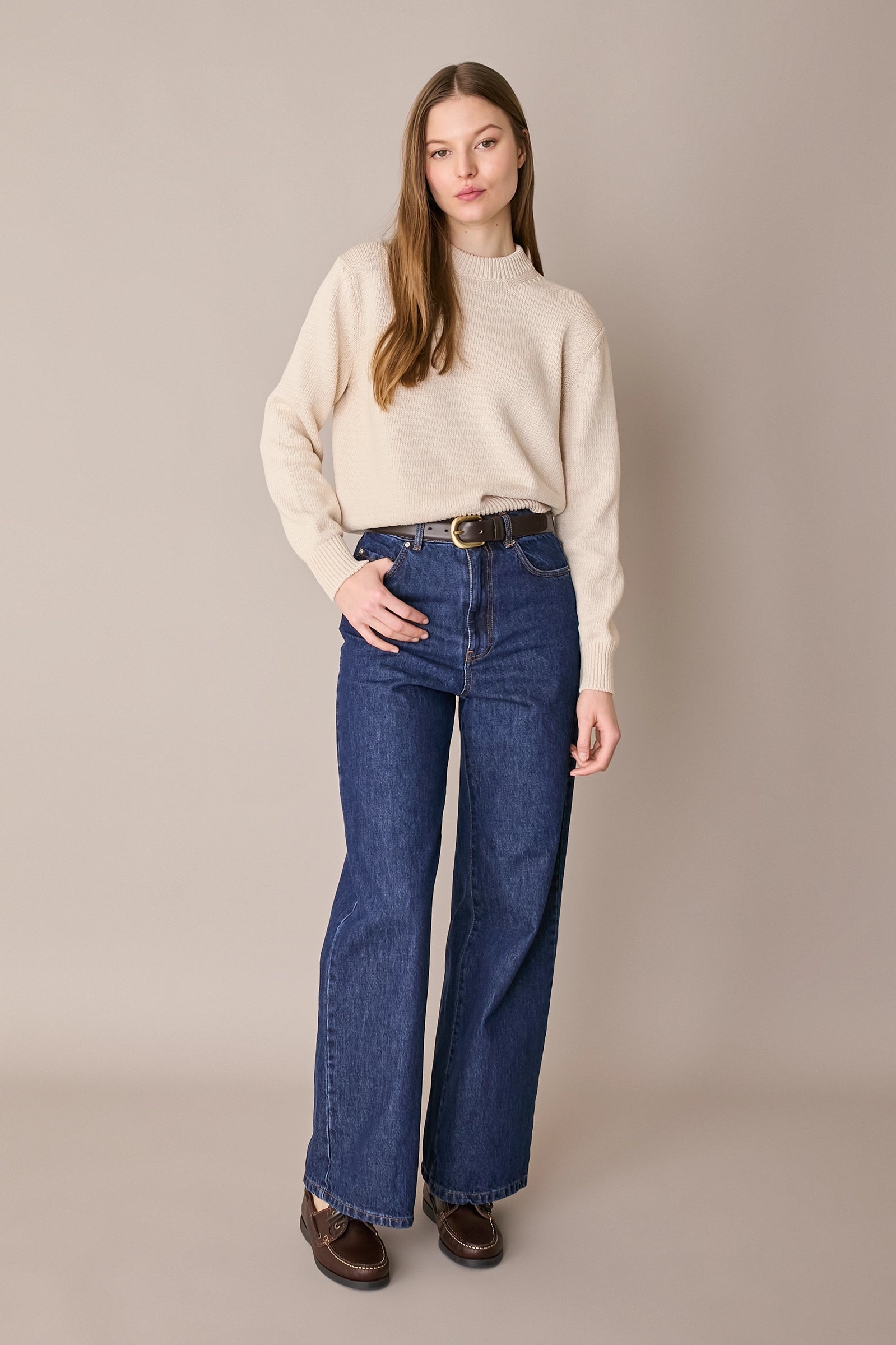 Maglia in cotone con collo spesso