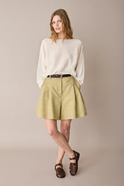 Maglia relaxed in lino e cotone
