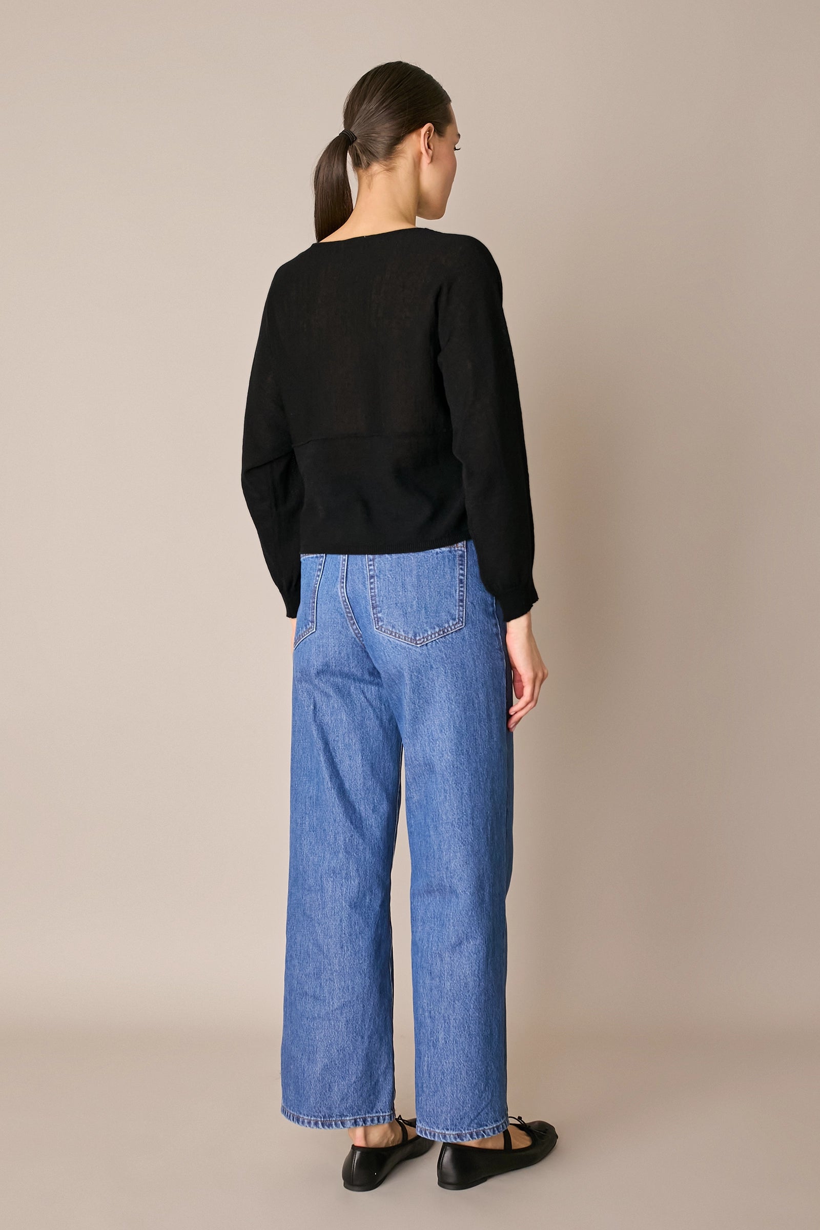 Maglia relaxed in lino e cotone
